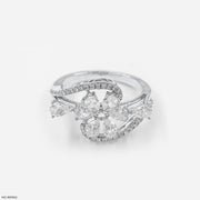 Blossom Swirl Rings Platinum 950
