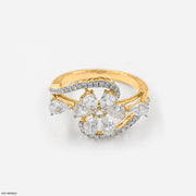 Blossom Swirl Rings 14K Yellow Gold
