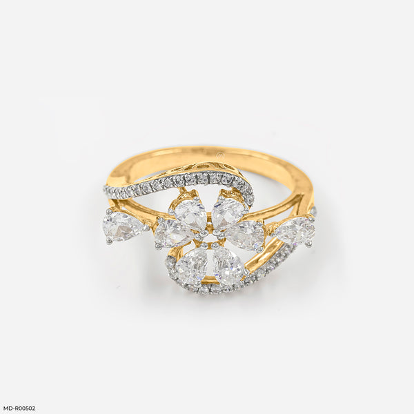 Blossom Swirl Rings 18K Yellow Gold