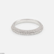 Double Row Diamond Eternity Band Rings