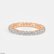 Eternal Glow Diamond Band Rings 9K Rose Gold