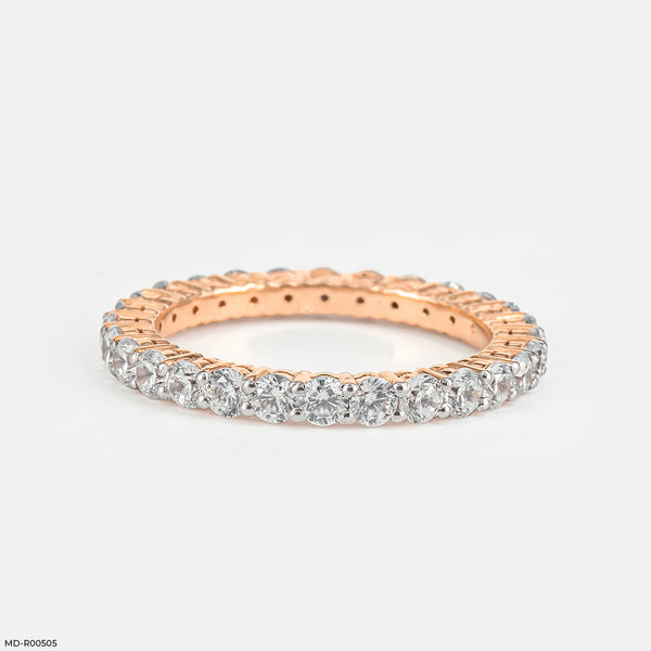 Eternal Glow Diamond Band Rings 18K Rose Gold