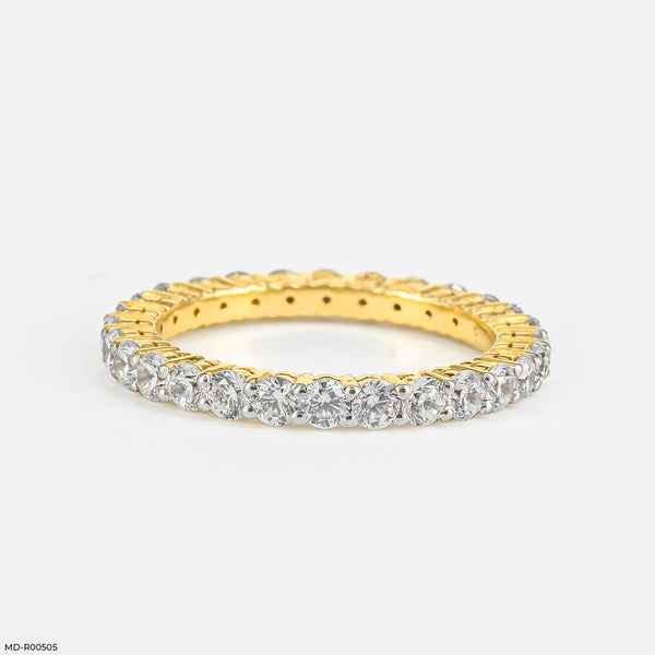 Eternal Glow Diamond Band Rings 18K Yellow Gold