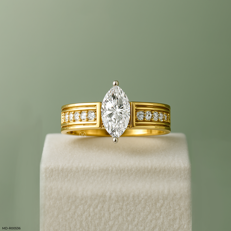 0.5 Carat Marquise Elegance Rings Platinum 950