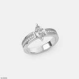 0.5 Carat Marquise Elegance Rings Platinum 950