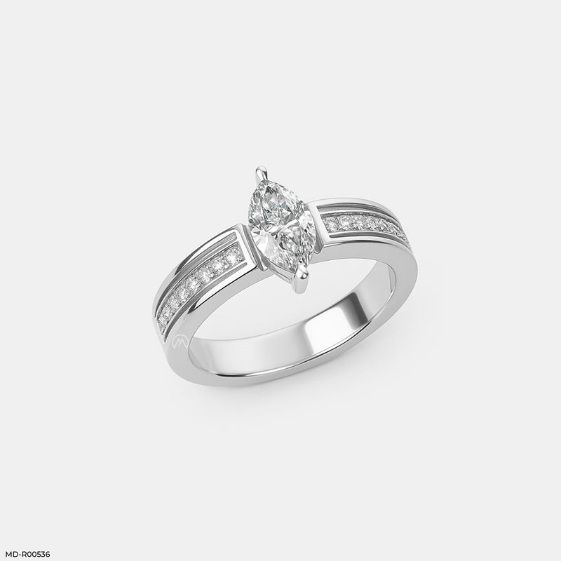 0.5 Carat Marquise Elegance Rings Platinum 950