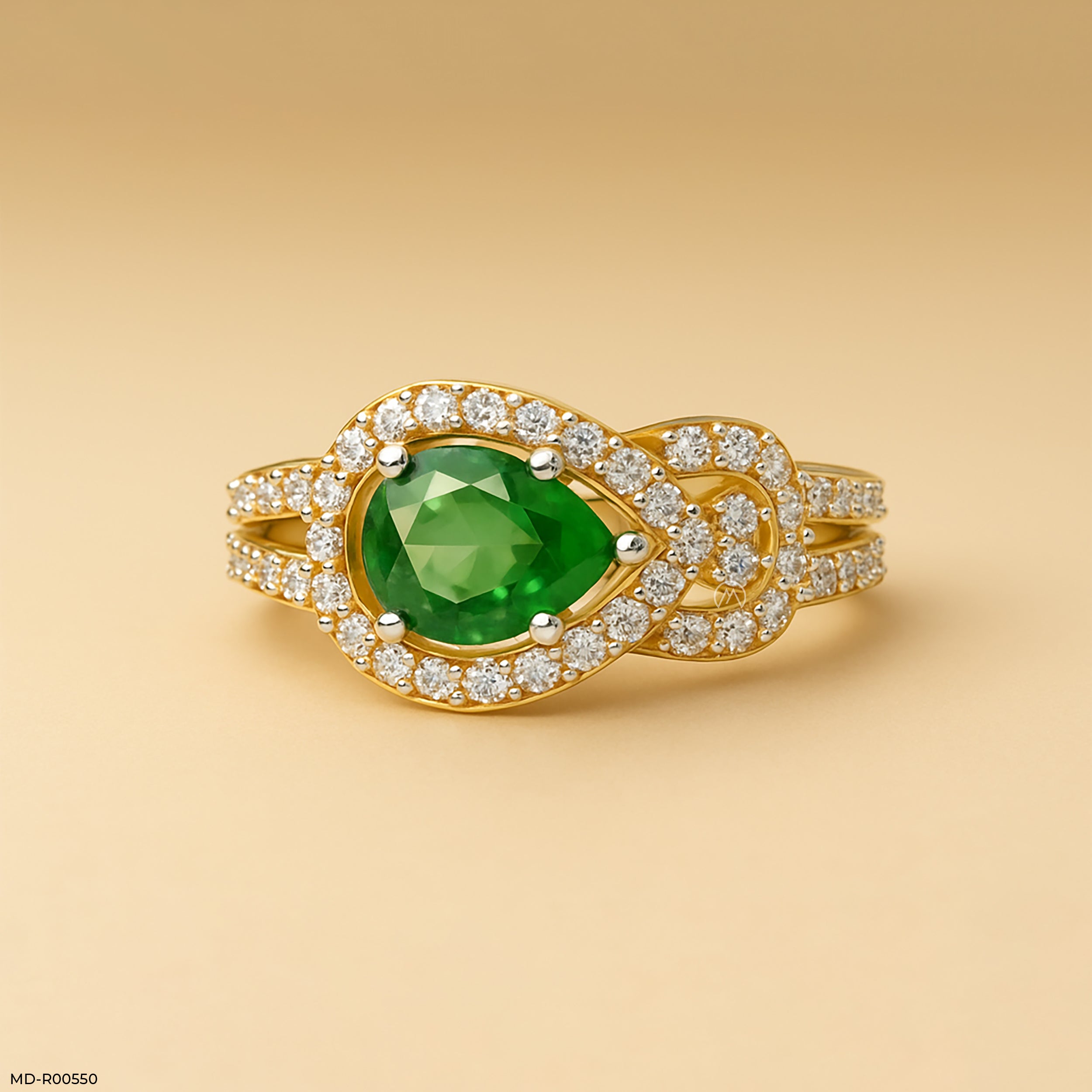 Twisted Infinity Rings 9K Yellow Gold