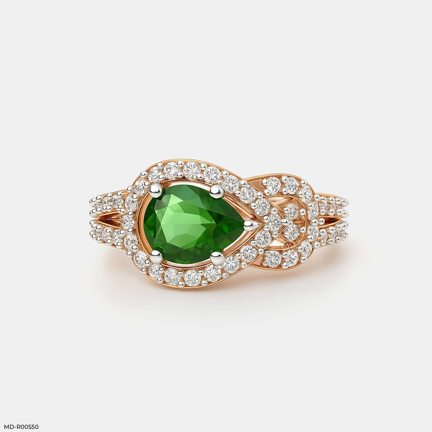 Twisted Infinity Rings 9K White Gold