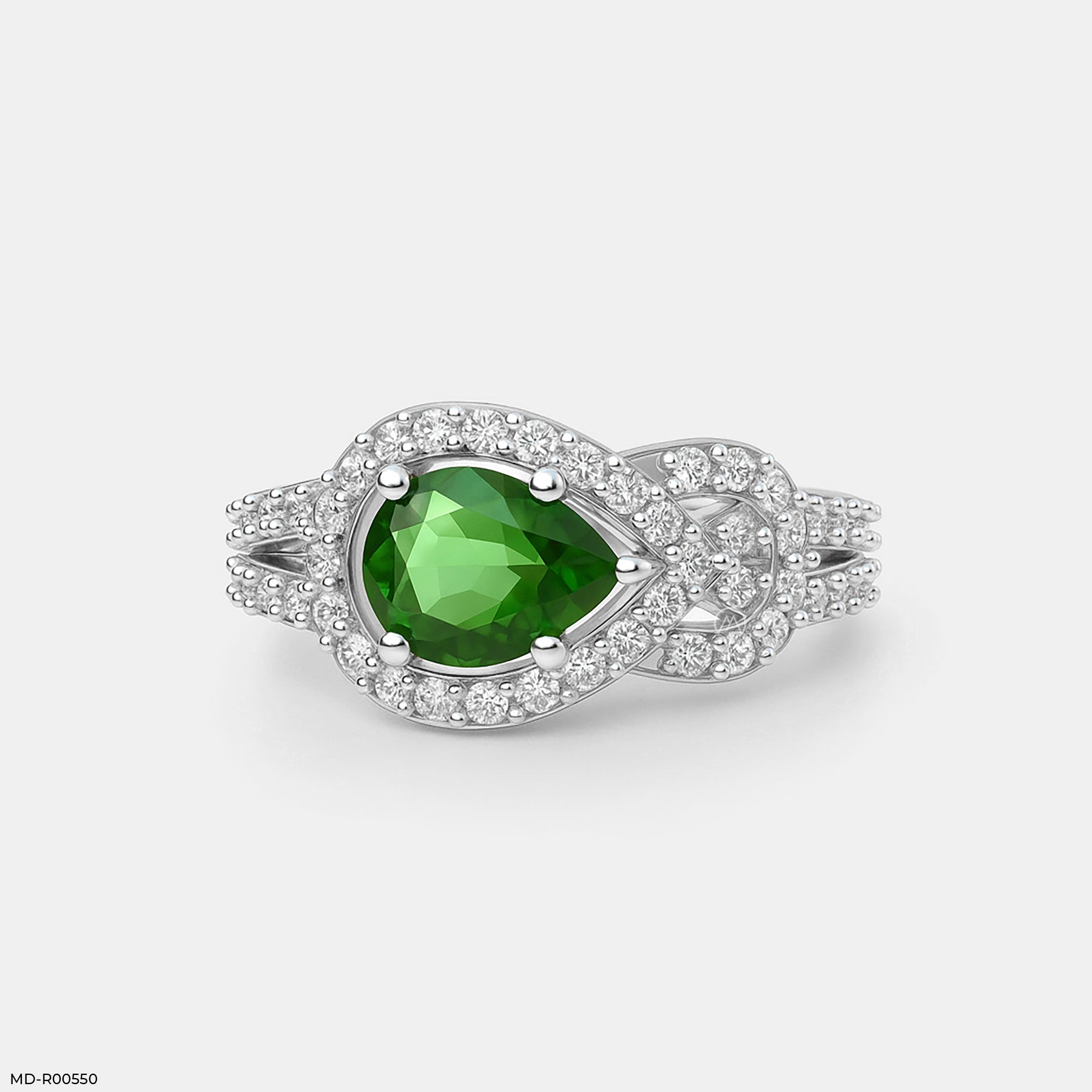 Twisted Infinity Rings 9K White Gold