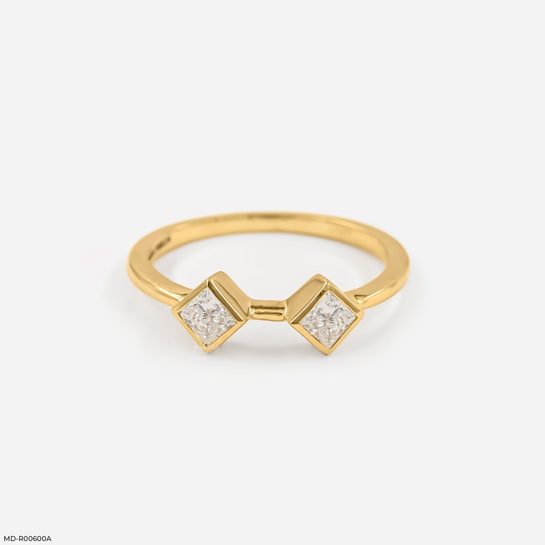 0.5 Carat Twin Kite Lab Diamond Ring 14K Yellow Gold