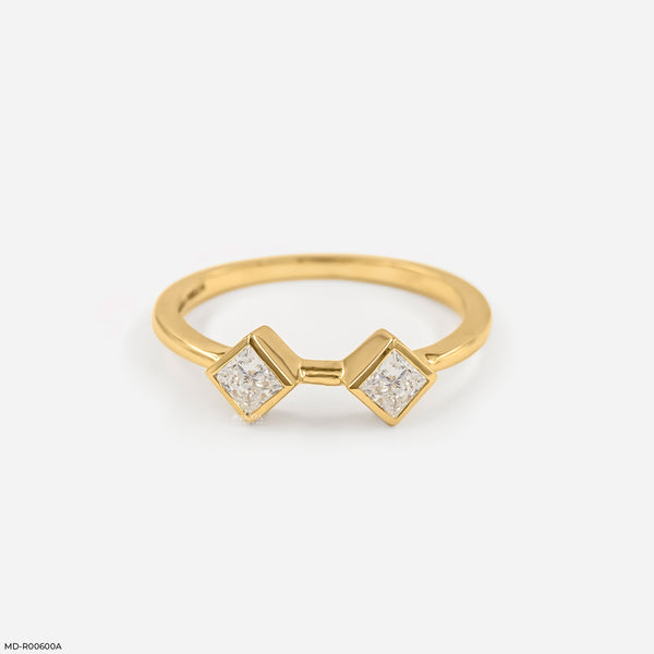 Twin Kite Lab Diamond Ring 14K Yellow Gold