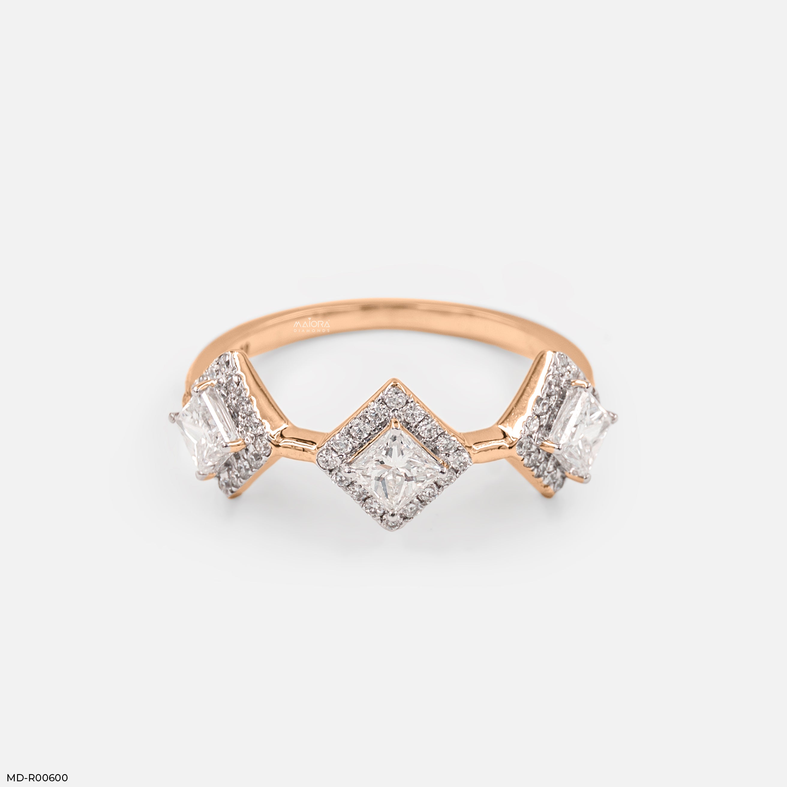 1 Carat Geometric Trilogy Lab Diamond Ring
