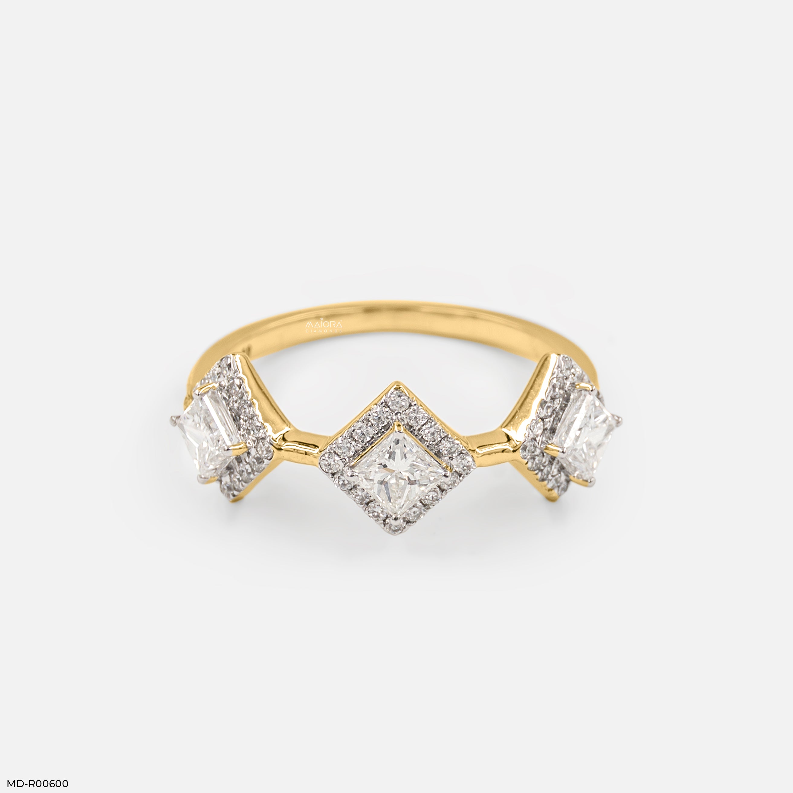 1 Carat Geometric Trilogy Lab Diamond Ring