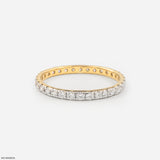 The Triple Row Pave Eternity Lab Diamond Band 14K Yellow Gold
