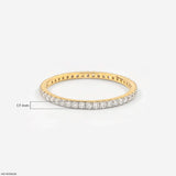 0.40 Carat Dual Tone Round Band Diamond Ring 9K Yellow Gold