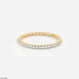 0.40 Carat Dual Tone Round Band Diamond Ring 9K Yellow Gold