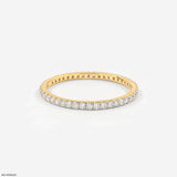 0.40 Carat Elegant Link Round Band Diamond Ring 9K Yellow Gold