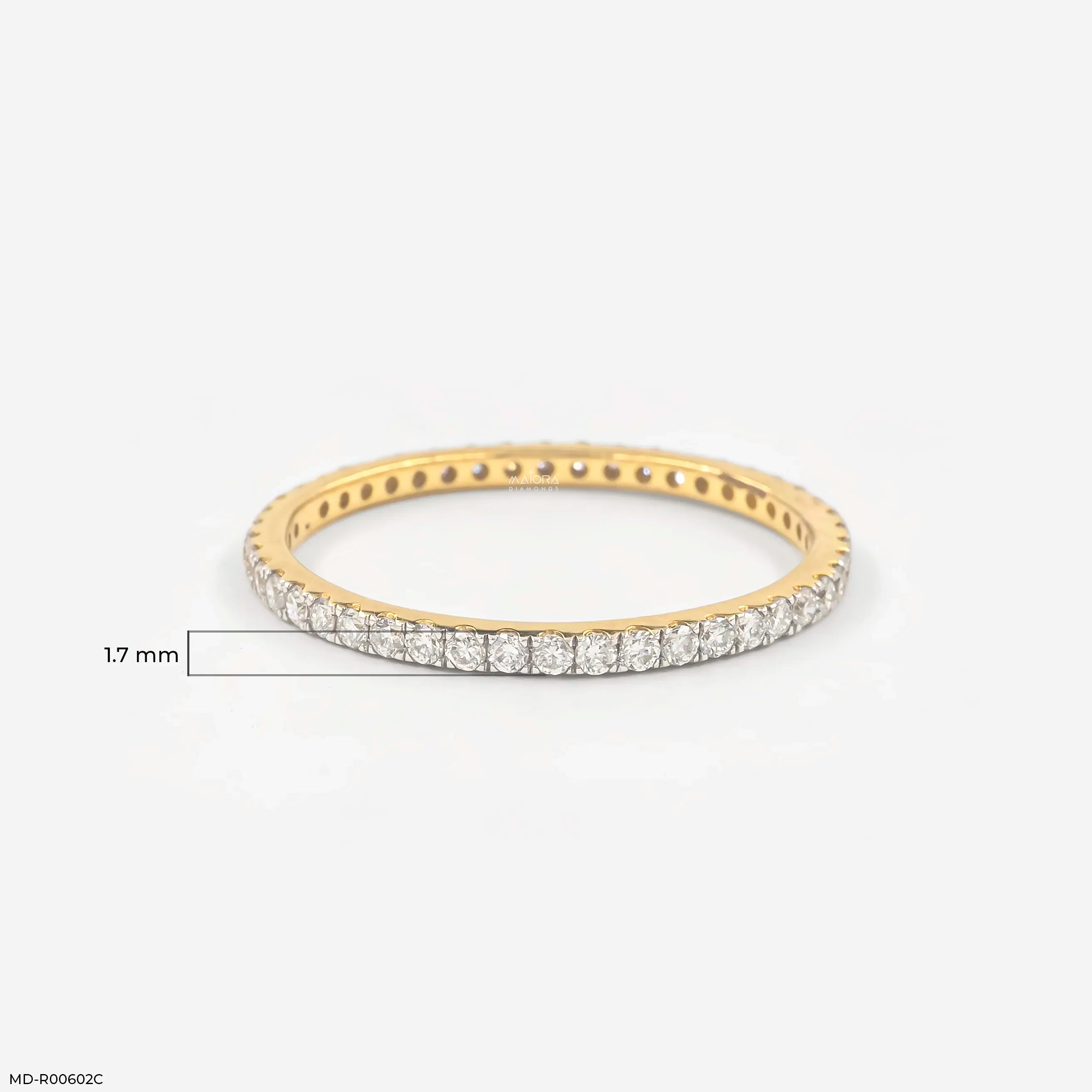 0.40 Carat Elegant Link Round Band Diamond Ring 9K Yellow Gold
