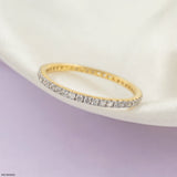 The Triple Crown Eternity Lab Diamond Ring 14K Yellow Gold