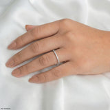 0.15 Carat Demi-Eternity Lab Diamond Band Ring 14K Rose Gold