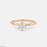 0.5 Carat Six-Prong Round Solitaire Ring 14K Rose Gold