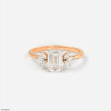 1.45 Carat Petal Solitaire Ring 14K Rose Gold