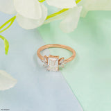 1.45 Carat Petal Solitaire Ring 14K Rose Gold