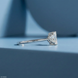 1.75 Carat Emerald Cut Trinity Lab Diamond Ring 14K White Gold