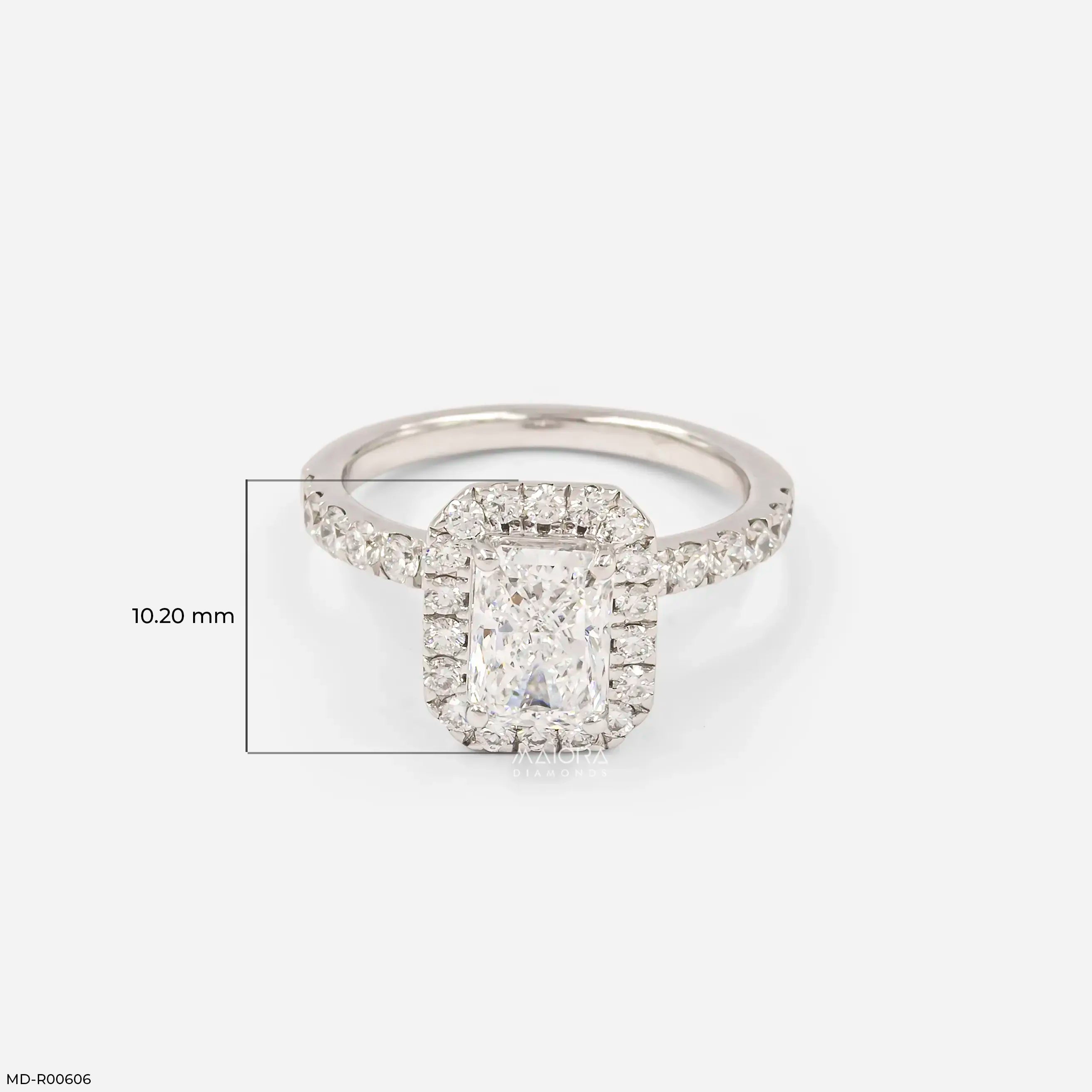 1.45 Carat Elara Emerald-Cut Solitaire Lab Diamond Ring