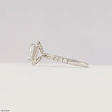 1.45 Carat Elara Emerald-Cut Solitaire Lab Diamond Ring 18K White Gold