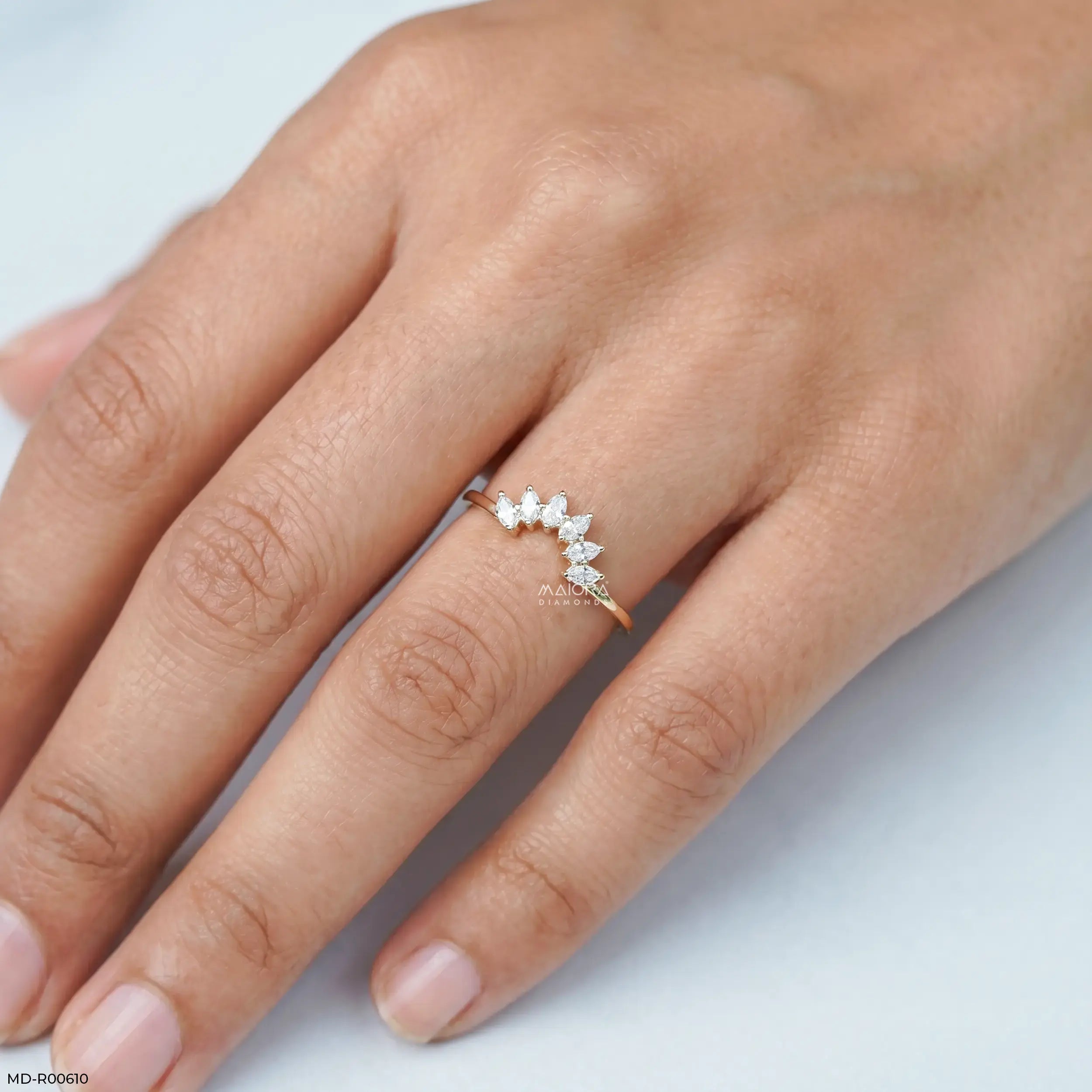 Vesper Marquise Arc Diamond Ring