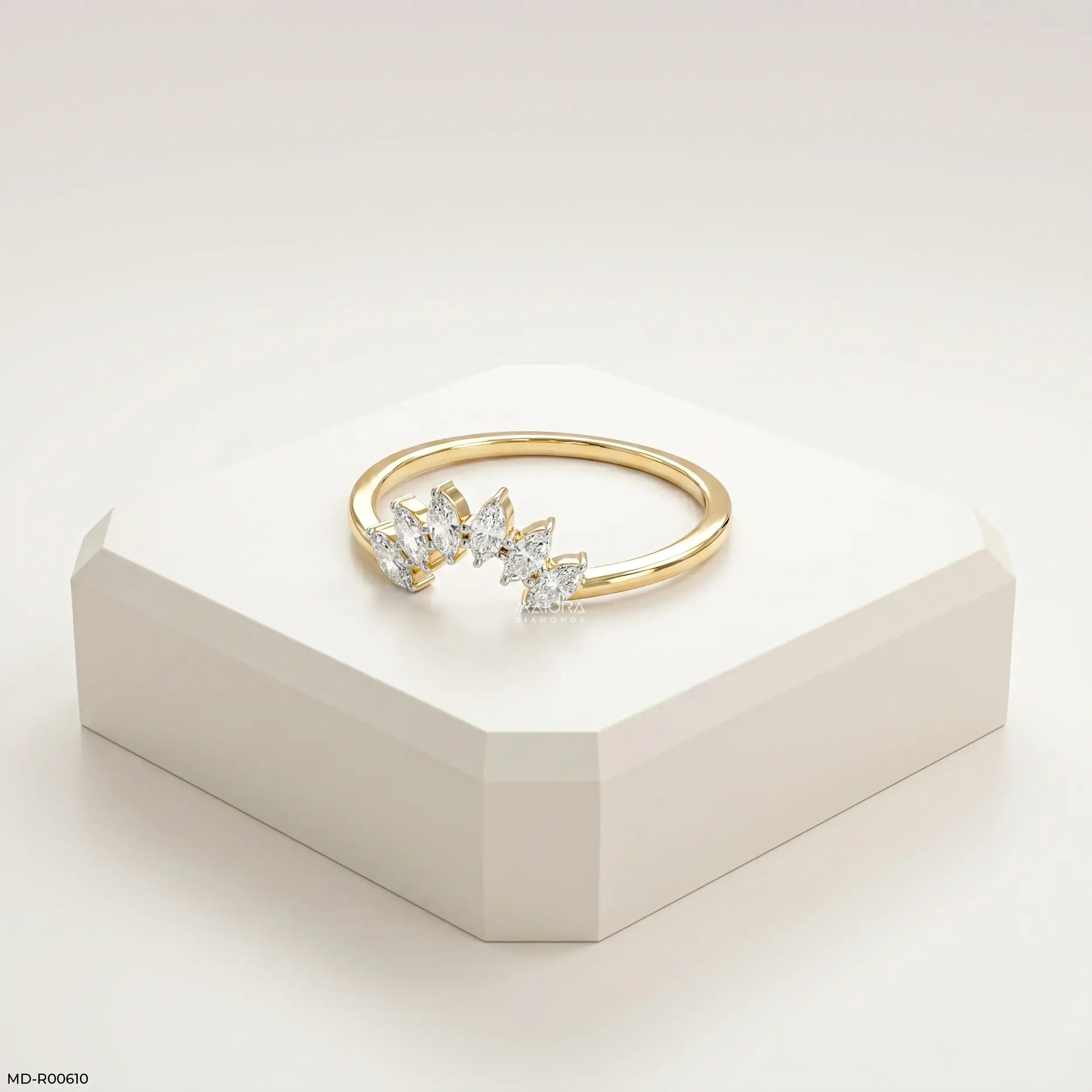 Vesper Marquise Arc Diamond Ring