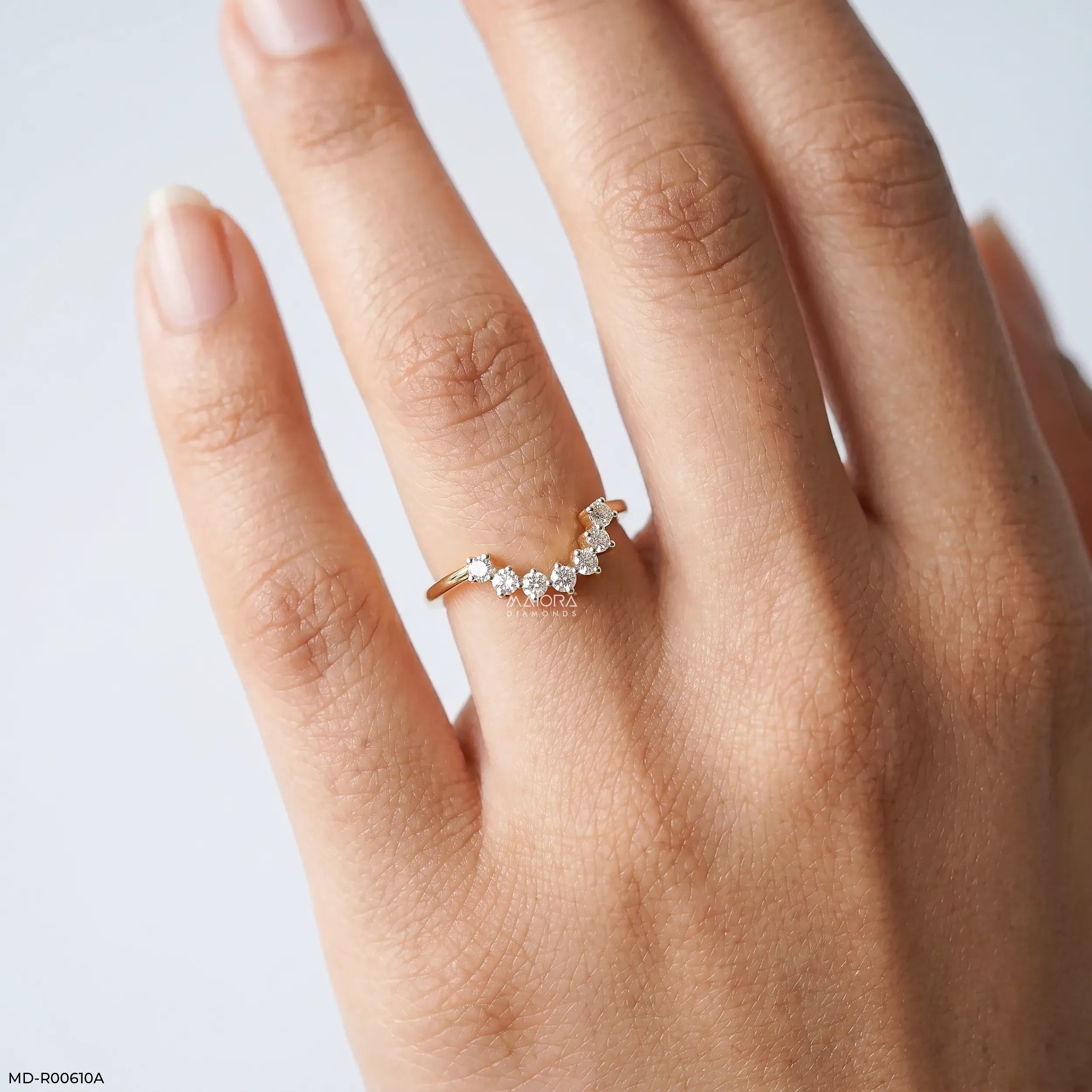 0.25 Carat Celestial Lab Diamond Enhancer Ring 14K Yellow Gold