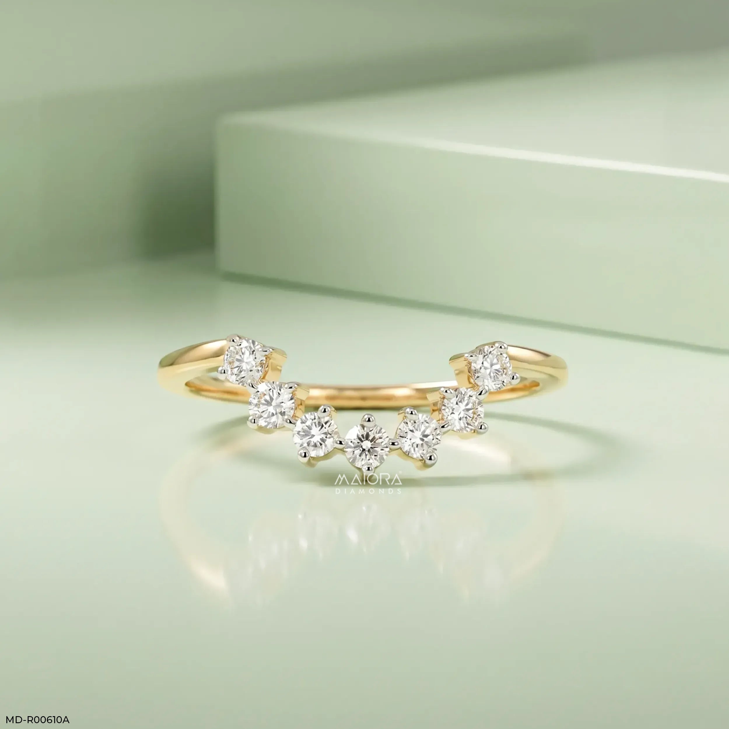 0.25 Carat Celestial Lab Diamond Enhancer Ring 14K Yellow Gold