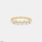 0.20 Carat Shiny Wave Round Diamond Ring