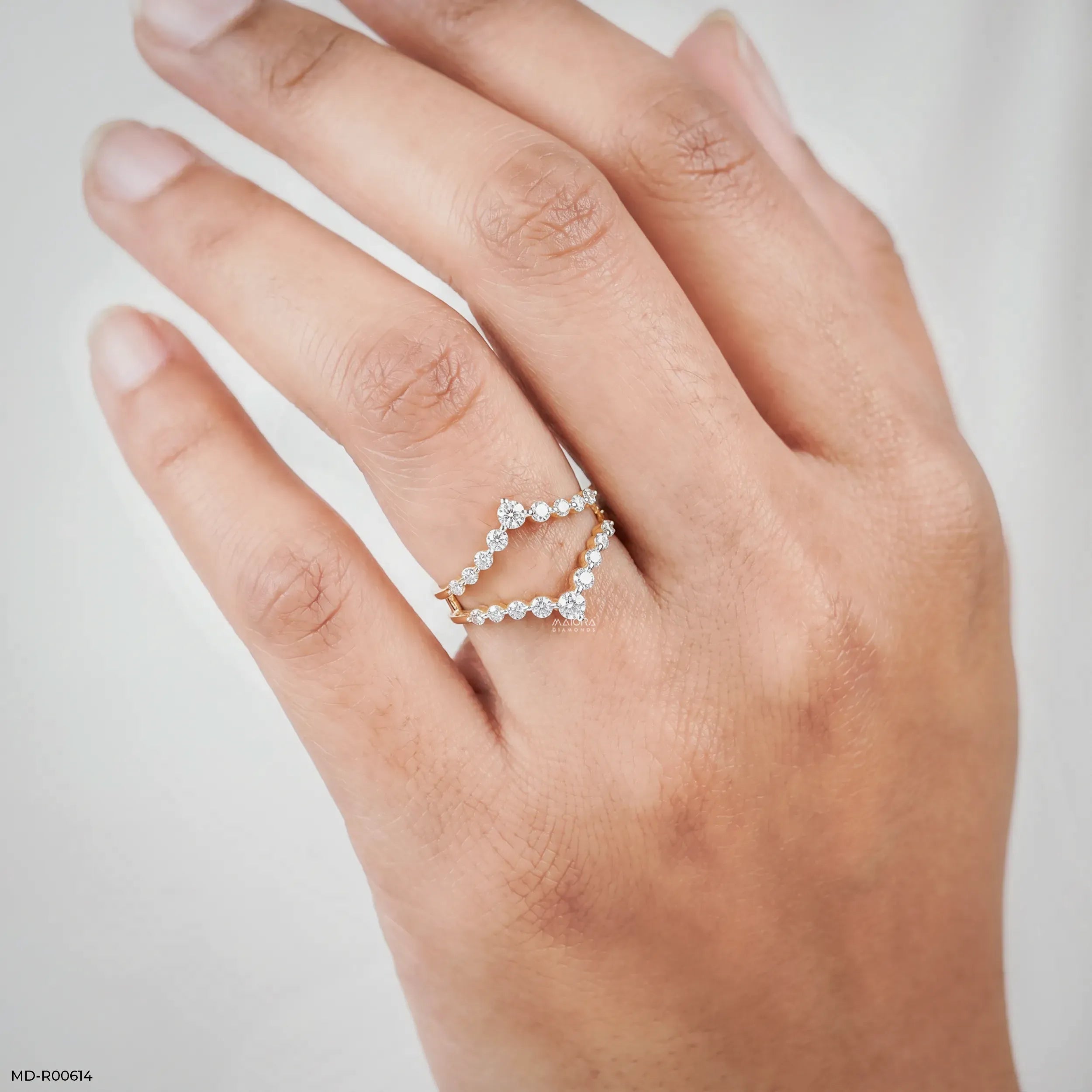 0.55 Carat Tiara Frame Enhancer Diamond Ring 14K Yellow Gold