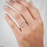 0.55 Carat Tiara Frame Enhancer Diamond Ring 14K Yellow Gold