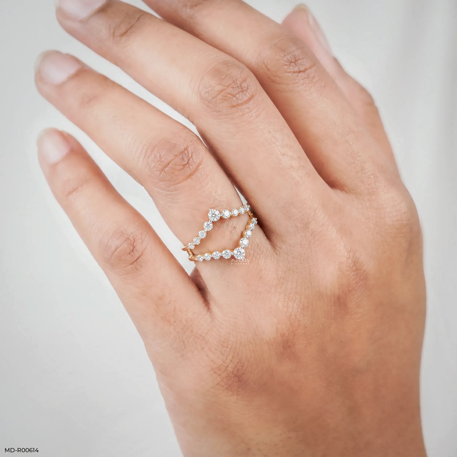 0.55 Carat Tiara Frame Enhancer Diamond Ring 14K Yellow Gold