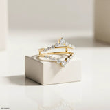 0.55 Carat Tiara Frame Enhancer Diamond Ring 14K Yellow Gold