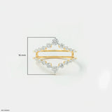 0.55 Carat Tiara Frame Enhancer Diamond Ring 14K Yellow Gold