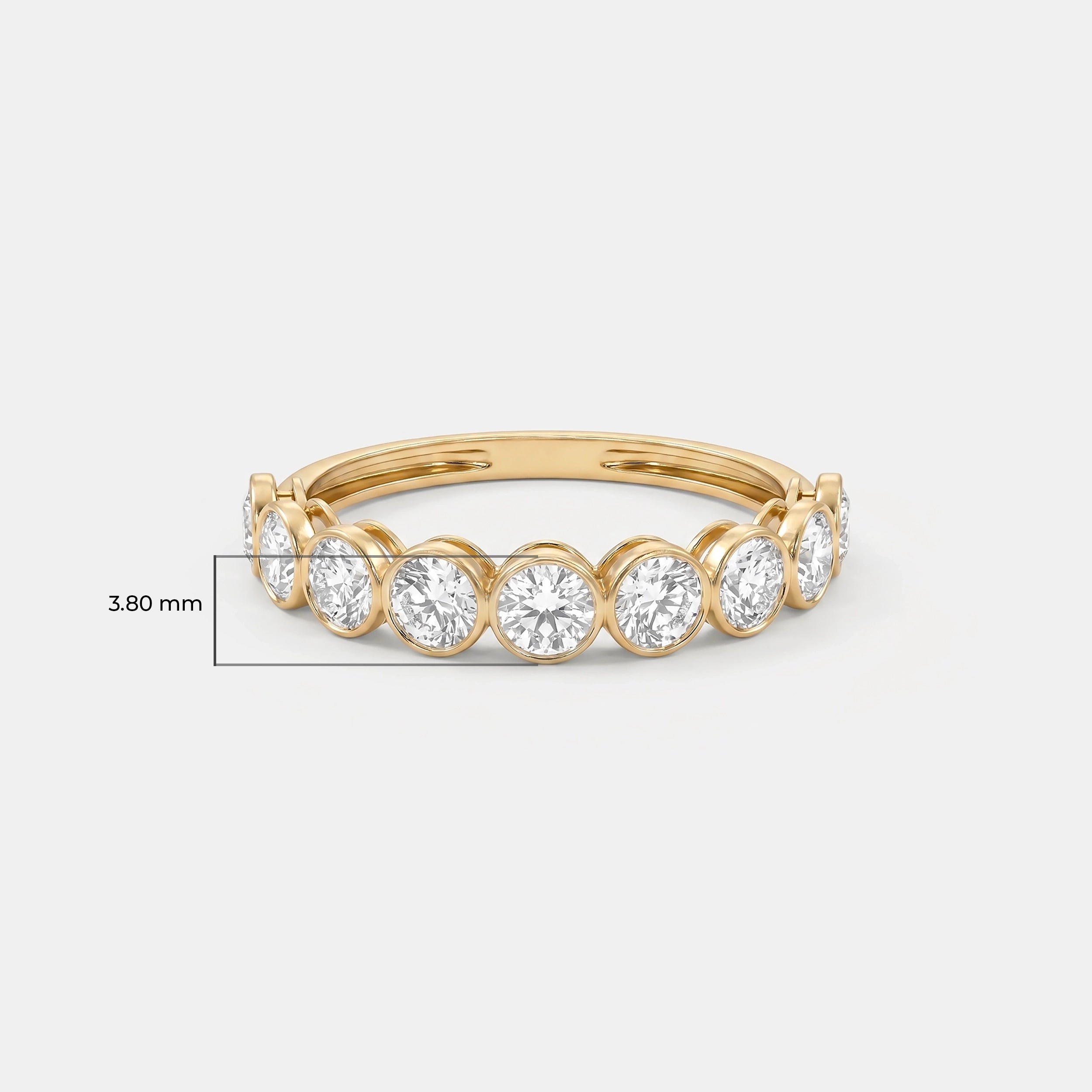 Minimalist Bezel Round Diamond Ring