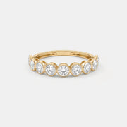 Minimalist Bezel Round Diamond Ring