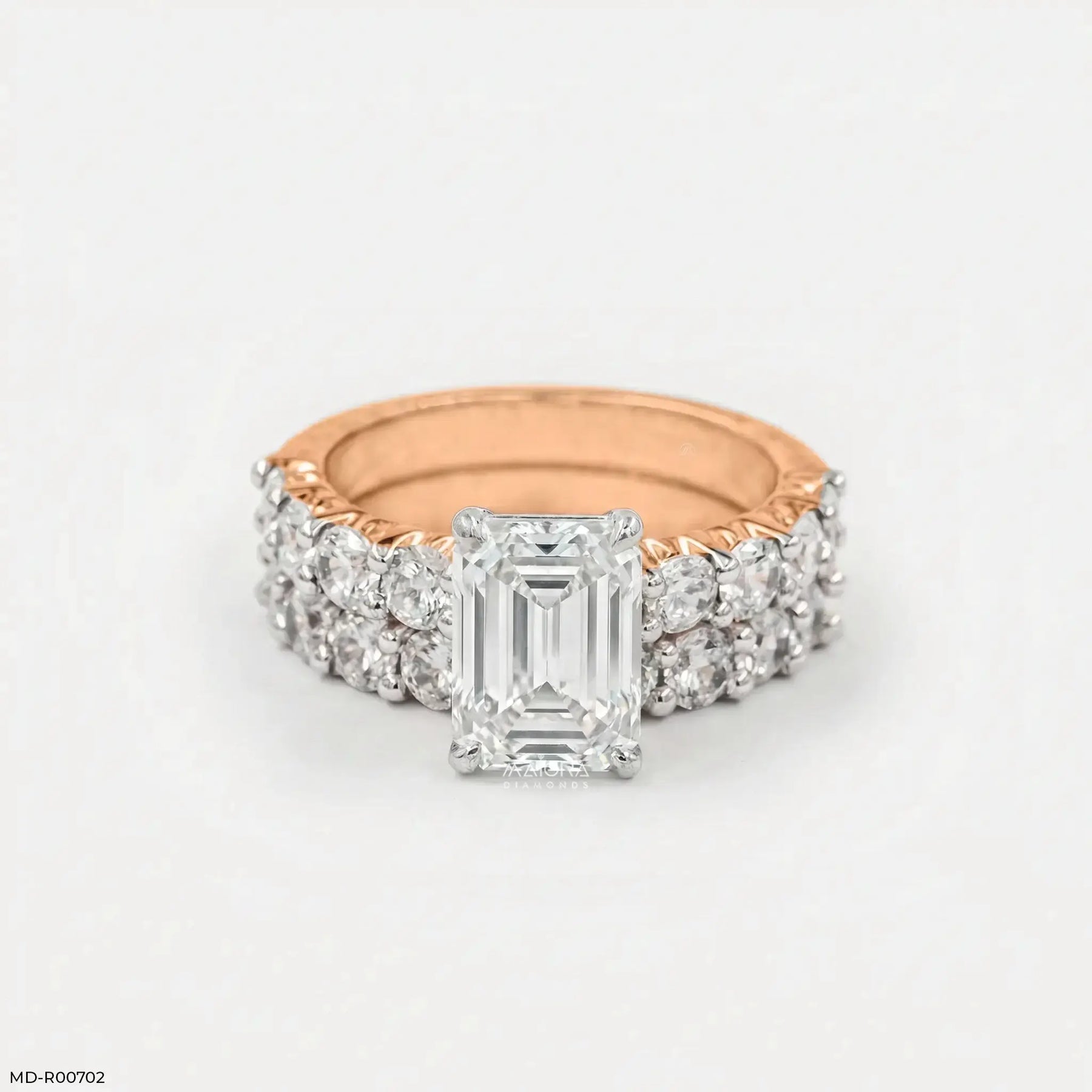 Aarya Solitaire Emerald Diamond Ring 18K Yellow Gold