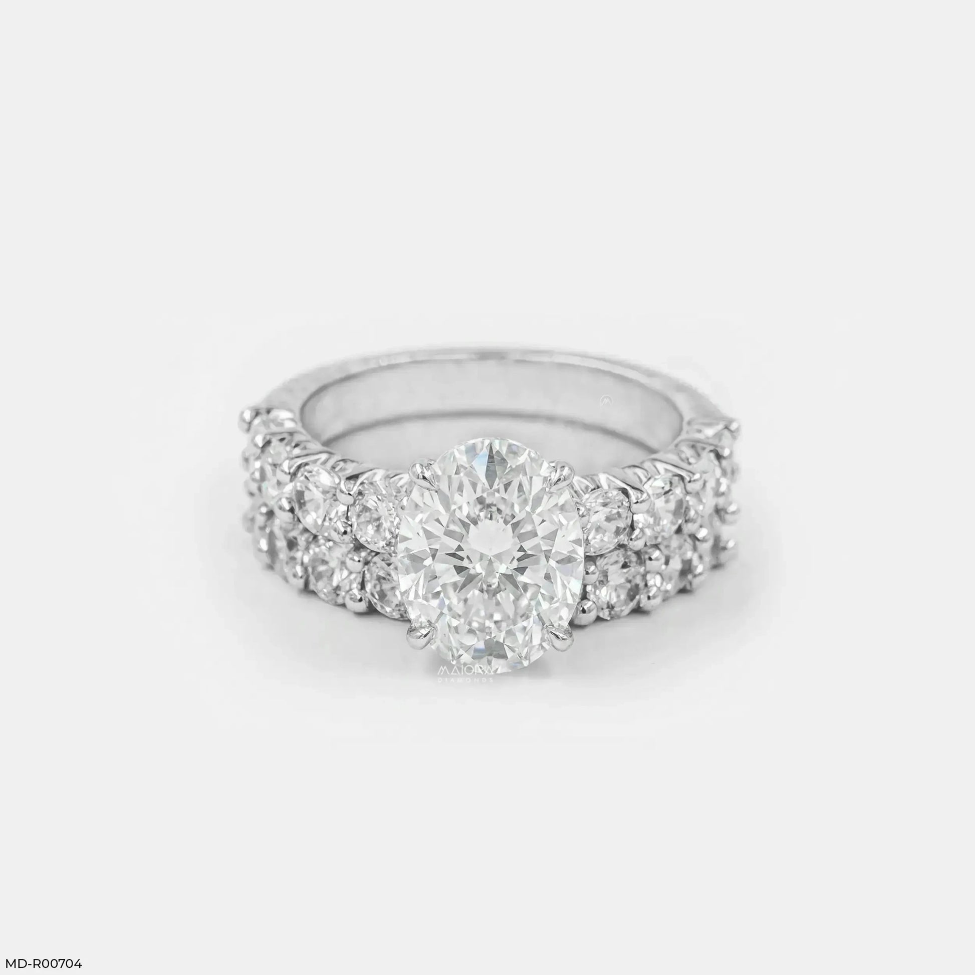 Classic Stack Solitaire Diamond Ring