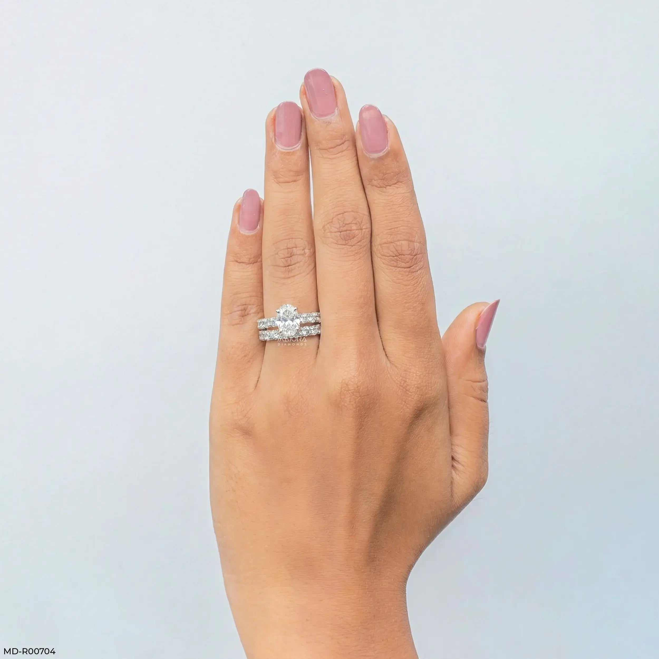 Classic Stack Solitaire Diamond Ring