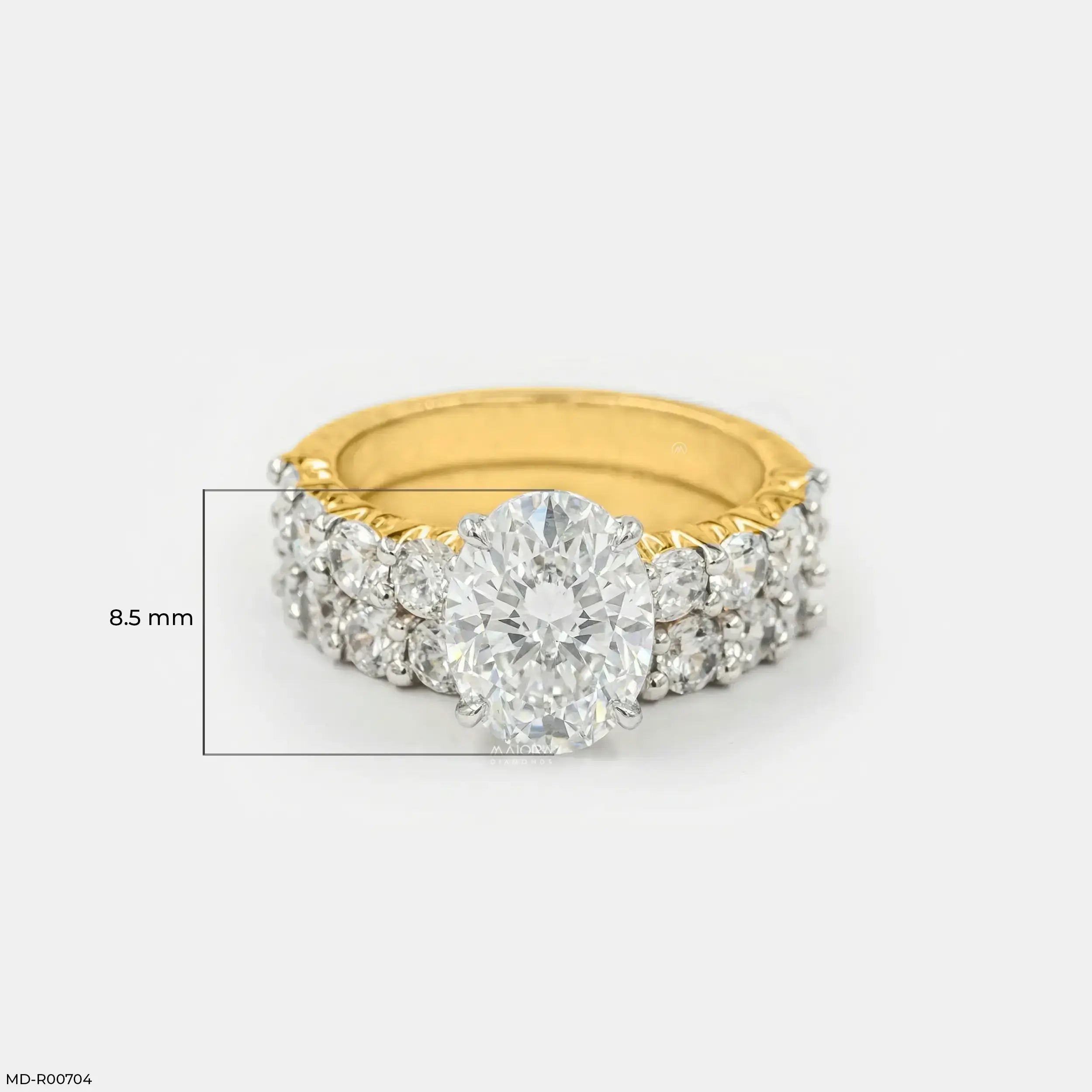 Classic Stack Solitaire Diamond Ring