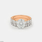 Classic Stack Solitaire Diamond Ring 14K Rose Gold