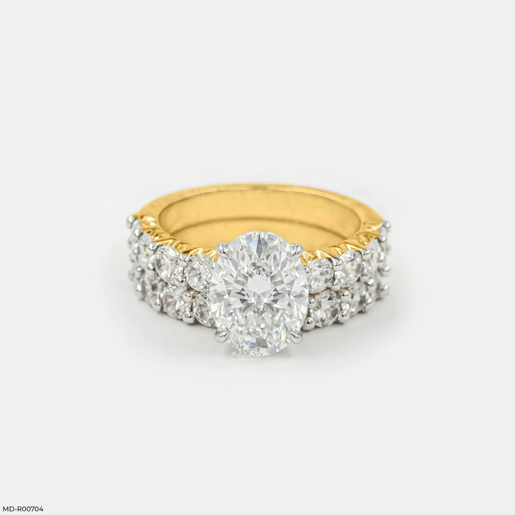 Classic Stack Solitaire Diamond Ring 14K Rose Gold