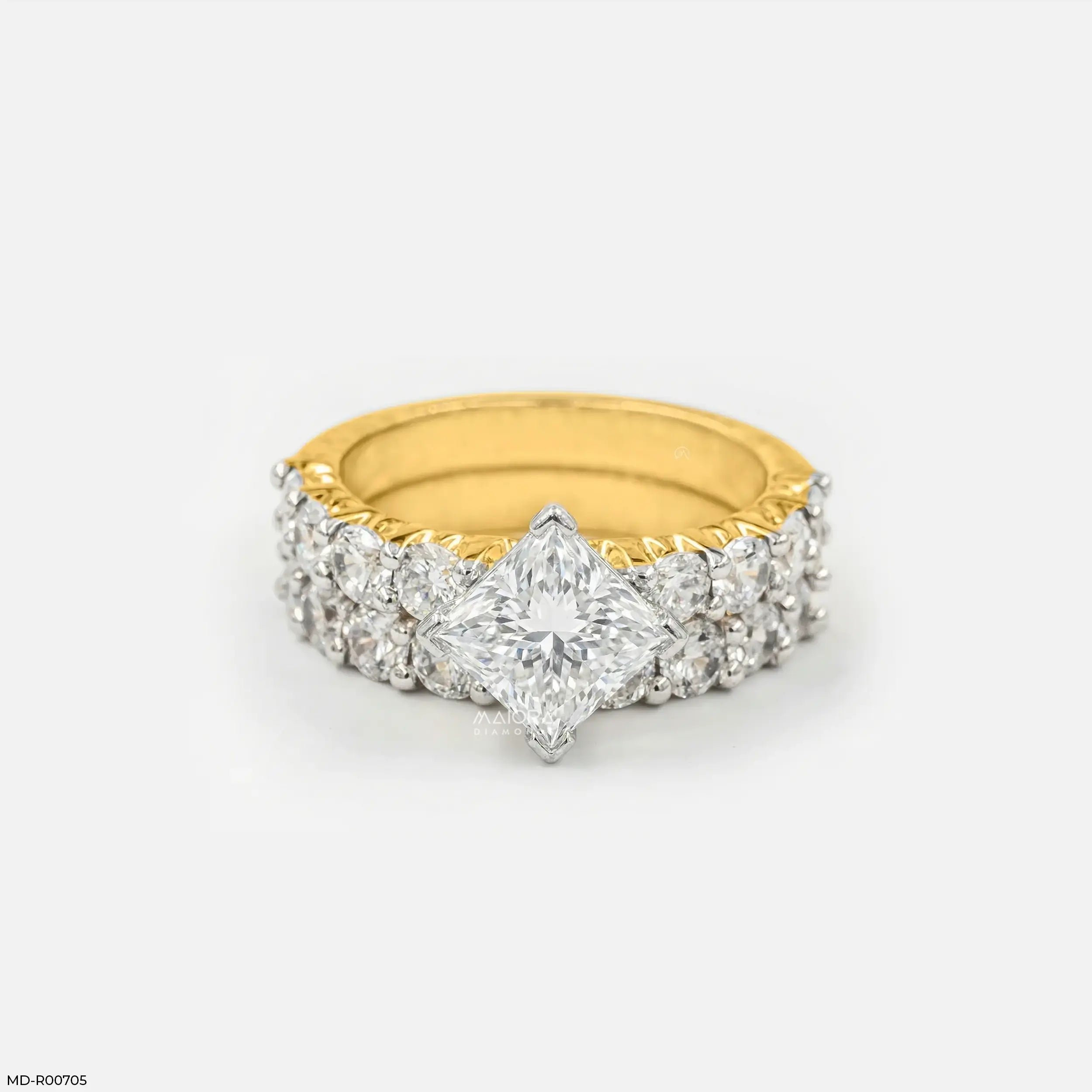 Crown Spark Solitaire Diamond Ring 9K Yellow Gold