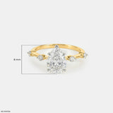 Avyra Pear Solitaire Diamond Ring Platinum 950